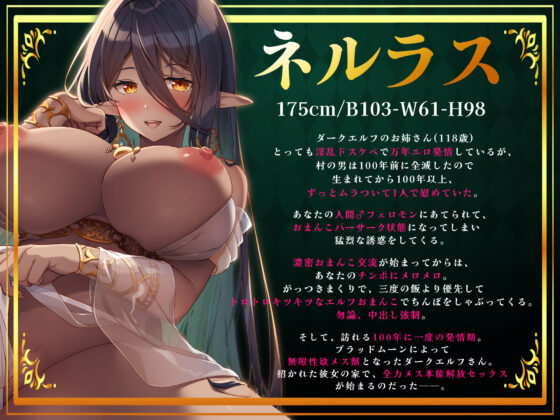 【リアルフェラ】異世界現地妻なダークエルフさんとの濃密おまんこ交流〜100年溜め込んだドスケベ性欲を全力でぶつけてくるメス本能解放セックス〜(エモイ堂) - FANZA同人