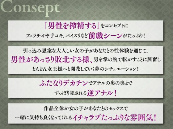 『搾精道、始めます!!』-男をいかに早く射精させるか競う部活動でふたなり生徒に手や口でザーメンを搾られながら逆アナルで先生の威厳を破壊するマゾ向け音声 [Clubはにわり] | DLsite 同人 - R18