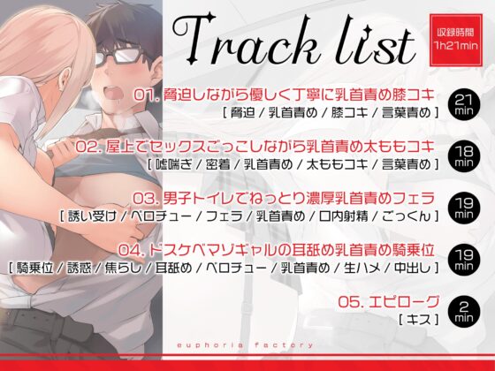 脅迫しながら優しく丁寧に乳首責めしてくる低音ボイスの不良ギャル [ユーフォリアファクトリー] | DLsite 同人 - R18