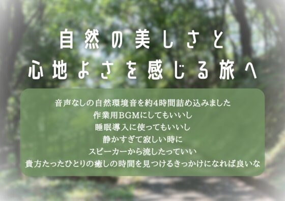 【音声なし】きみと旅する自然の唄【ASMR環境音】 [便利屋あさぎ♪] | DLsite 同人 - R18