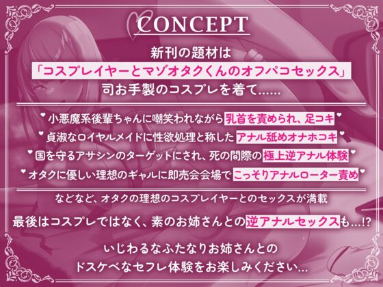 【オホ声・マゾ向け】マゾ向け同人作家のふたなりお姉さんがコスプレオフパコで誘惑マゾ遊び♪ [Clubはにわり] | DLsite 同人 - R18