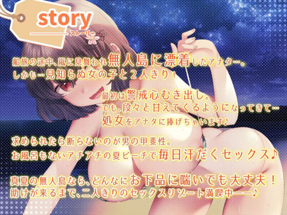 無人島に漂流したらJK彼女が出来たけど何かある？ 生意気チョロインJKミナちゃんをパコり墜として救助が来るまで人無しゴム無し中出しおまんこリゾートを満喫しちゃう！！(エモイ堂) - FANZA同人