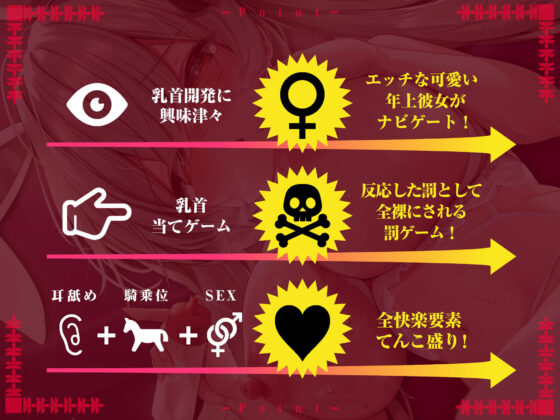 【オス♂乳開発】乳首で感じるカラダになろう！〜年上彼女とまったりラブいちゃ乳首遊び〜【CV:小石川うに】(空心菜館) - FANZA同人