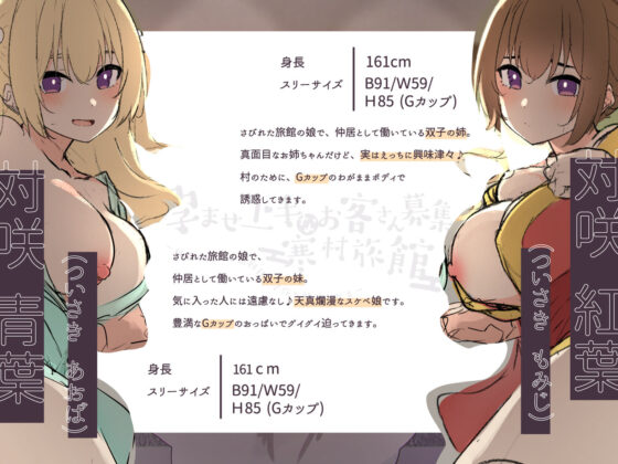 【フォーリーサウンド】孕ませ上手なお客さん募集の寒村旅館〜双子姉妹に三泊四日の子作り懇願される〜〈KU100 バイノーラル〉(エモイ堂) - FANZA同人