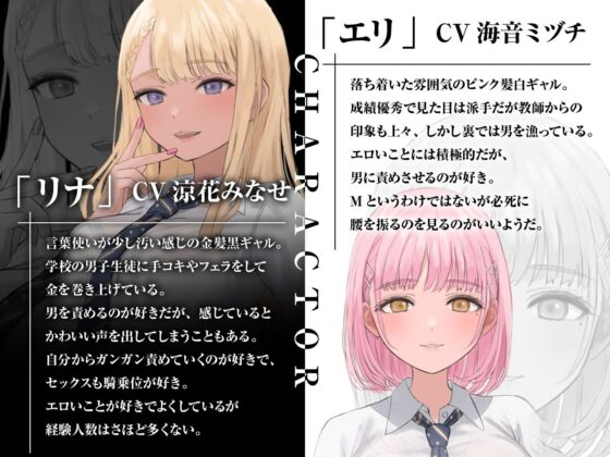 ギャルはめ！おまんこパラダイス！〜白黒ビッチがあなたのちんぽを取り合う神展開！？〜【KU100/バイノーラル】(SomaliStudio) - FANZA同人