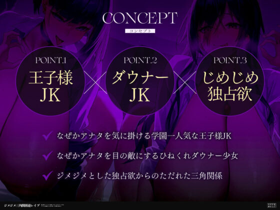 【女性優位フォーリー/ドスケベ事後差分イラスト】ジメジメ三角関係逆レ●プ〜独占欲マシマシ王子様とひねくれダウナーJKはアナタの童貞ちんぽを使って友情を深める〜