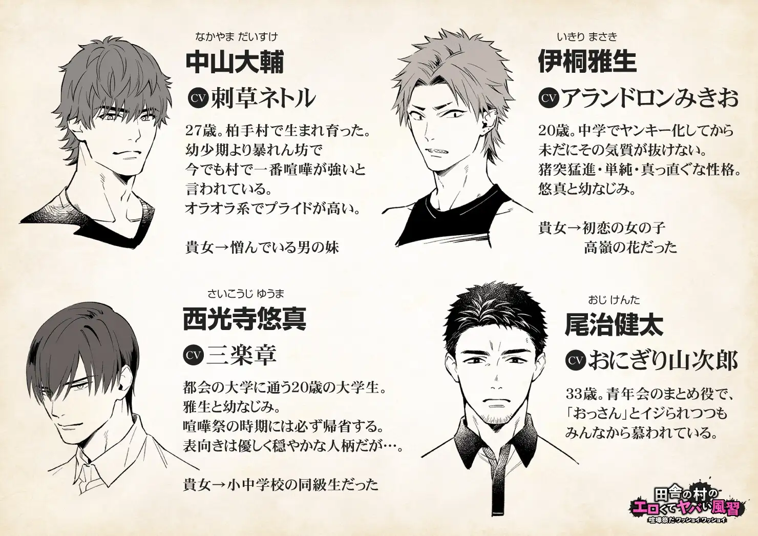 【※※5P輪○※※】田舎の村のエロくてヤバい風習～喧嘩祭だ ワッショイワッショイ～【CV. 三楽章/刺草ネトル/アランドロンみきお/おにぎり山次郎】 [Cone and Dome] | DLsite がるまに