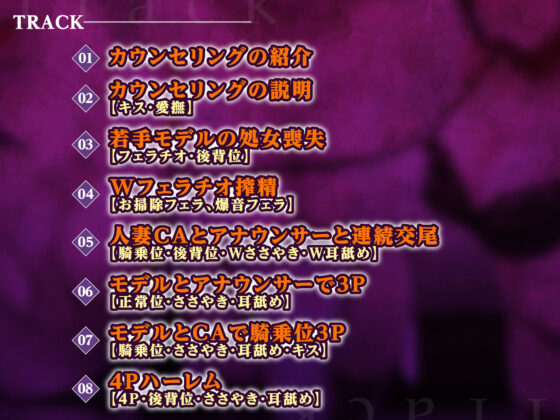 【KU100】欲求不満の人妻アナと新妻CAと処女モデルを洗脳快楽カウンセリング 〜耳元で響くドスケベ低音オホ声アクメの三重奏〜【堕ち部★LACKプレミアムシリーズ】(生ハメ堕ち部☆LACK) - FANZA同人