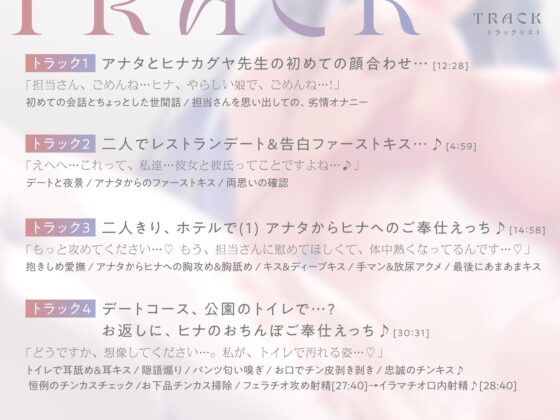 【体験版でトラック1＆2をフル公開中！】清楚で巨乳な人気イラストレーター「ヒナカグヤ」が、 アナタだけの媚び媚びメス彼女に堕ちるまで♪【KU100/120分超え】(絶対純愛少女) - FANZA同人