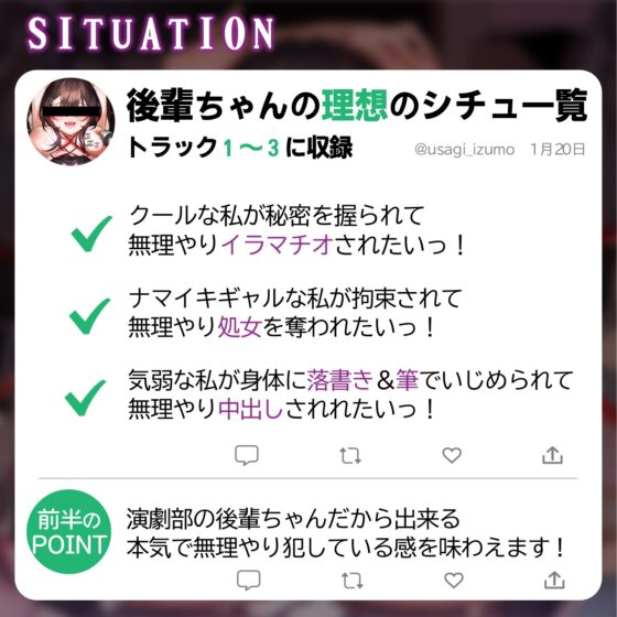 【永久330円】後輩ちゃんはいろんなキャラシチュで無理やりにされたいっ! [IZUMO USAGI] | DLsite 同人 - R18