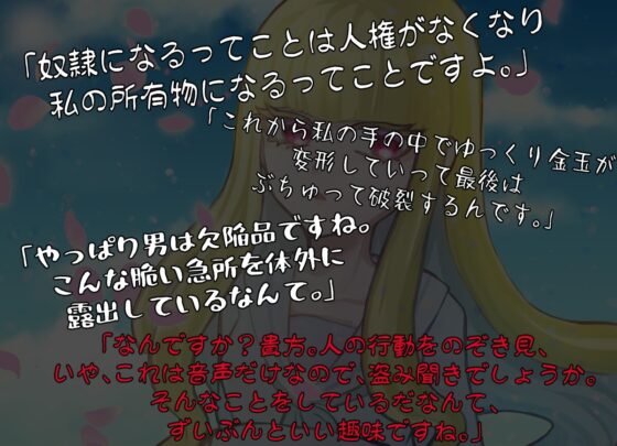 身の程を弁えない奴隷は去勢してあげましょう。 [天羽しづくのピンクな世界] | DLsite 同人 - R18