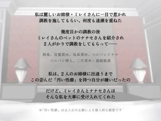 ミレナナ結【百合・乱交】お姉様に導かれ男達に犯されたいという願望を叶えるあなた【女性視点バイノーラル・第三者視点あり】 [スイアイスビーム] | DLsite 同人 - R18