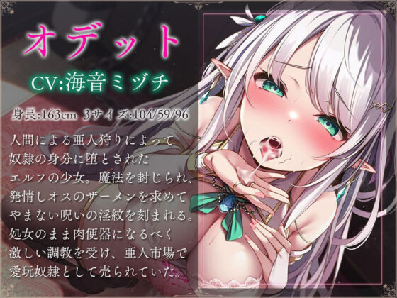 淫紋亜人市場 アナタを想ってヨダレを垂らすメス堕ちエルフのスケベまんこ【KU100ハイレゾ】(居酒屋少女) - FANZA同人