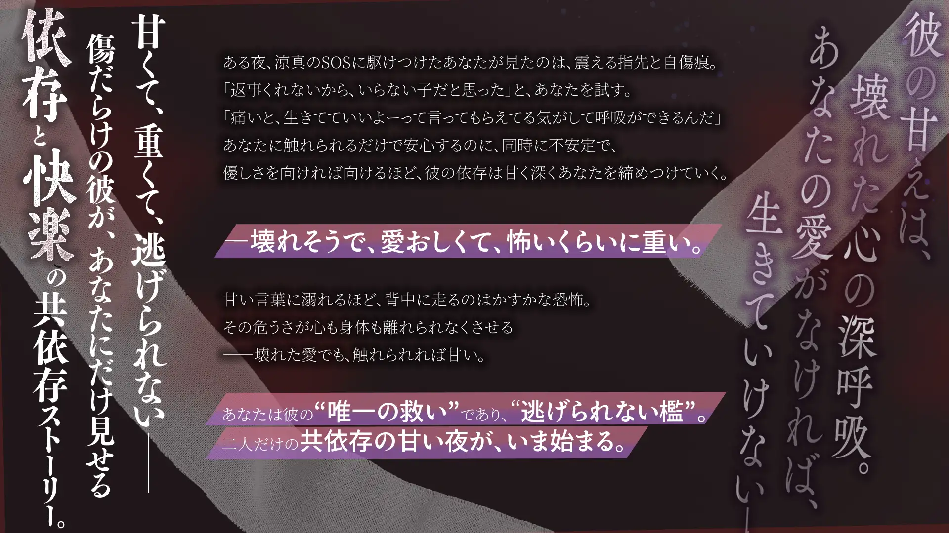 【LovePsychelicBoy激ヤバライバル！！壊れたアイドルに、唯一の救いとして愛されてください】優しい俺の包帯ちゃん [pRessest Love] | DLsite がるまに