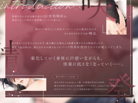 BL受け/ボイスドラマ『遅咲きΩの即堕ち発情期』【出演声優:霞一恵】