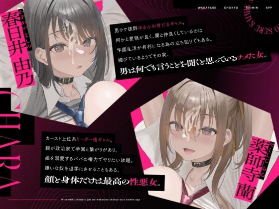 【応募者全員CP】W生意気性悪ギャルをわからせ調教する催○アプリ～いじめられた屈辱はちんぽで返す。常識改変逆レ○プ→催○解除で復讐する学園性活～ [清楚工房] | DLsite 同人 - R18