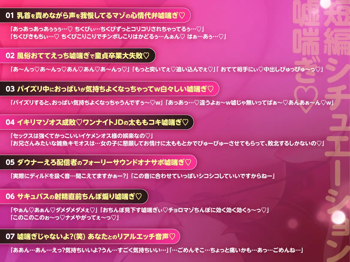 【1時間30分越え♡嘘喘ぎ特化作品】よわよわちんぽを馬鹿にする♡いじわる嘘喘ぎ音声集♡全編ずぅ〜っと嘘喘ぎ♡ [とろあまんちゅちゅ] | DLsite 同人 - R18
