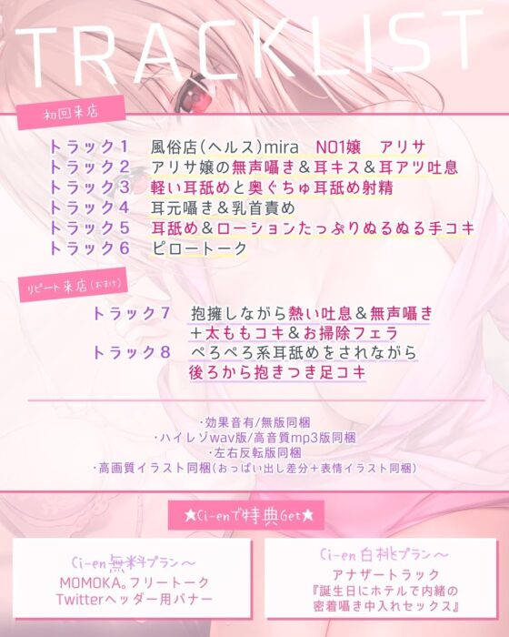 【全編超耳元密着プレイ/0距離耳舐め】初めての風俗店。NO1嬢アリサのあつ〜い吐息×耳が蕩けるほど舌で愛撫されて鬼リピ確定な件…。(はーとこれくと) - FANZA同人