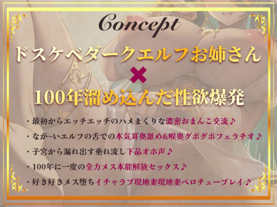 【リアルフェラ】異世界現地妻なダークエルフさんとの濃密おまんこ交流〜100年溜め込んだドスケベ性欲を全力でぶつけてくるメス本能解放セックス〜(エモイ堂) - FANZA同人