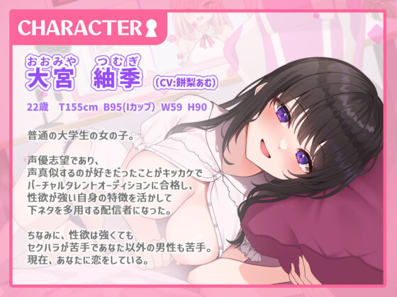 V配信者‘中の人’×オホ声ドスケベえっち〜同じ大学の清楚なあの子は実は…〜(いとおかしのみみおか) - FANZA同人