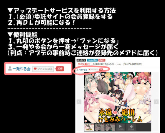 （今だけFANZA限定）（シリーズ累計販売13万個突破！）（音声15時間超え・どすけべ濡れ場ハーレム）永遠絶頂けもみみハーレム（次回、最終アプデ予定？）（アプデ16完了）（FANZA限定販売）(一発やる会) - FANZA同人