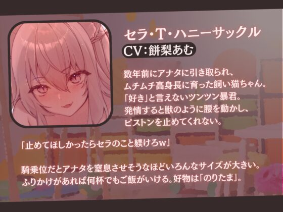 【高身長×逆レイプ×甘々ツンハメ】発情保護ネコの主従逆転ムチムチ精液絞り-セラが悪い子なのはご主人のせいだから、えっちで好き好き逆躾け- [甘々と毒々] | DLsite 同人 - R18