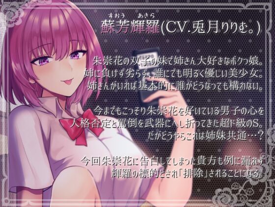 【マゾ向けオナサポ】極悪双子JKの見下し罵倒寸止めチンポいじめ【メトロノームオナニー・床オナ・足コキetc…】 [艶色お姉さん/七夜月蛍] | DLsite 同人 - R18