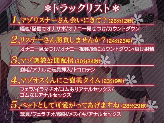 巨根ふたなりドS生主のマゾメスアナル公開調教「マゾオスくん……あなたの情けないメスアナルで、 目一杯射精してあげますね」 [Clubはにわり] | DLsite 同人 - R18