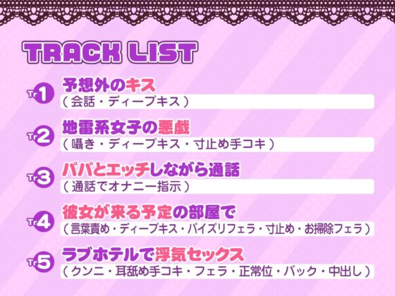 【KU100】地雷系パパ活女子の挑発逆NTR〜カノジョにバレずに浮気セックスしちゃいます〜 [スタジオりふれぼ] | DLsite 同人 - R18