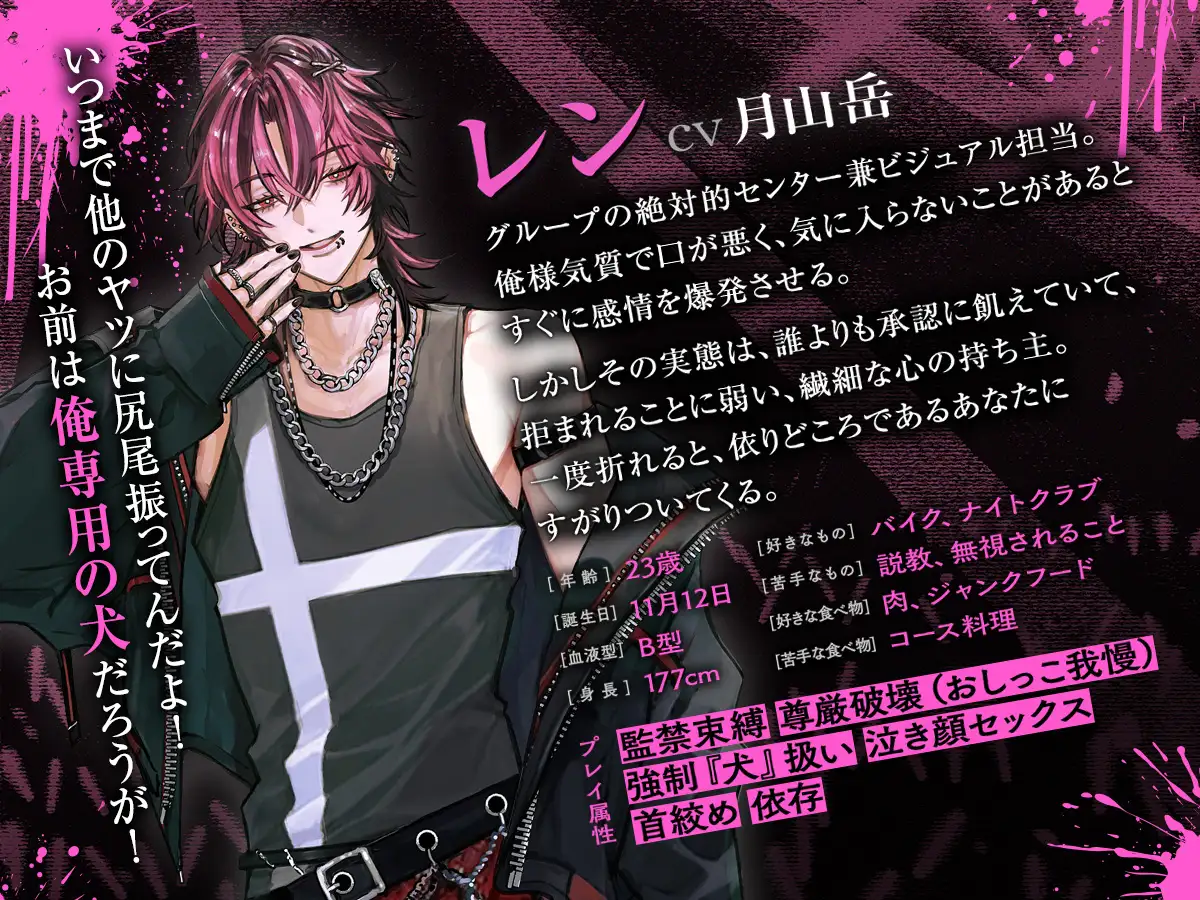 【裏垢炎上×尊厳破壊】UNDER:DOLL 01. レン 裏垢炎上編「トイレ?ダメに決まってんだろ。そこで漏らすまで我慢しろ、俺の犬なんだからさァ♡」 [Cone and Dome] | DLsite がるまに