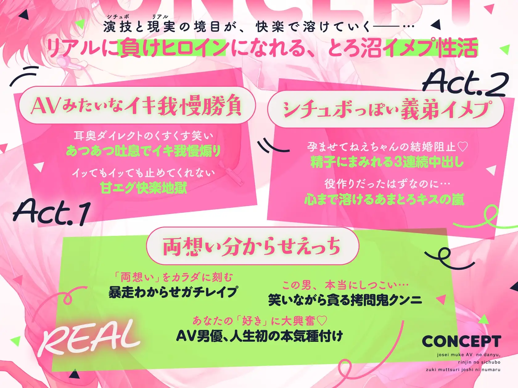 【めろ沼イキ地獄の110分】女性向けAVの人気No.1男優、隣人のシチュボ好きむっつり女子に沼る [BEDROOM] | DLsite がるまに