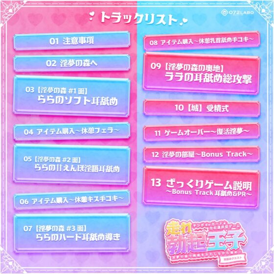 【左右選択耳舐め】チンポdeガード★左右選択型ゲーム「走れ勃起王子01」〜淫夢の森で誘惑をかわしながら進め!〜【耳舐めクエスト】(072LABO) - FANZA同人