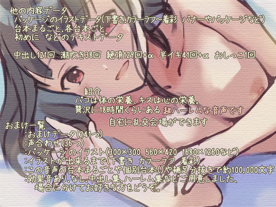 経験人数＋96 無許可中出し〜96人のオフパコ8時間21分＋96人のキス9時間8分＋連続中出し集＋ウルトラハーレム〜(ぺありふこうぼう) - FANZA同人