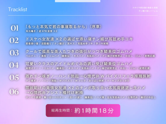 【逆NTR三角関係/ドスケベ差分イラスト】彼女と彼女の執着＆密着チン媚び逆レハーレム〜ドスケベ女友達×2のチンポ取り合い子作り3P〜