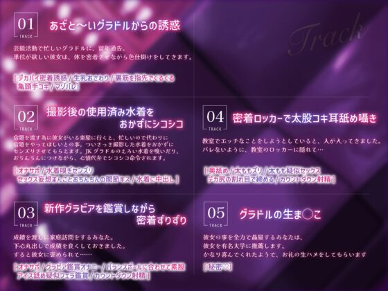 [心情代弁特化]ぴゅっぴゅっぴゅ～♡現役JKグラドルのチン媚び色仕掛け♡[KU100] [ふぇち部] | DLsite 同人 - R18