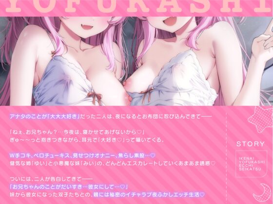 【超密着W囁き】毎日お布団の中に入って甘々誘惑してくるブラコン双子とのイケない夜ふかしエッチ性活♡【もぞもぞフォーリー】 [エモイ堂] | DLsite 同人 - R18