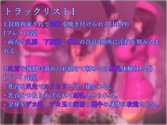 【乳首&前立腺同時責め】冷徹双子飼育員の搾乳用デカ乳雌牛化改造(ヒット&アウェイ) - FANZA同人