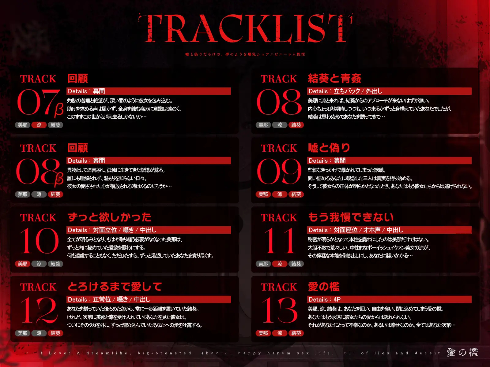 ✨発売開始から14日間は早期購入特典付き✨【✅1周年記念✅ロング作品】愛の檻～嘘と偽りだらけの、夢のような爆乳シェアハピハーレム性活～【KU100収録】 [シンアイ。] | DLsite 同人 - R18