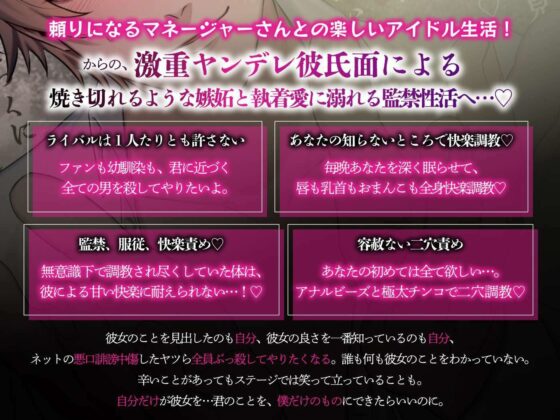 【溺愛二穴責め(はーと)】アイドル様、堕ちてきて(はーと)〜後方彼氏面激重ヤンデレマネージャーによる監禁性活〜