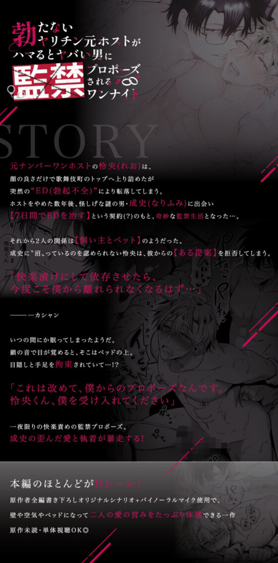 勃たないヤリチン元ホストがハマるとヤバい男に監禁プロポーズされるワンナイト