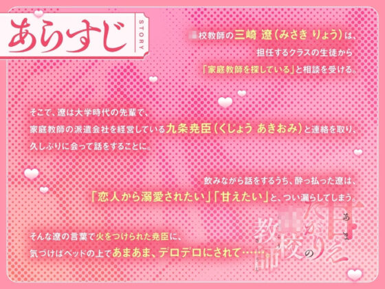 BL受け/ボイスドラマ『甘えたがりの●●教師〜トロけるまで愛して〜』【出演声優:佐倉亮】