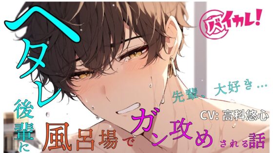 ヘタレ後輩がボクを攻める!?気弱なあいつが頼れる先輩の背中を流しながら激犯し! ASMR/バイノーラル/BL/やおい/ホモ/学生/部活/風呂場/イマラチオ/ヘタレ攻め