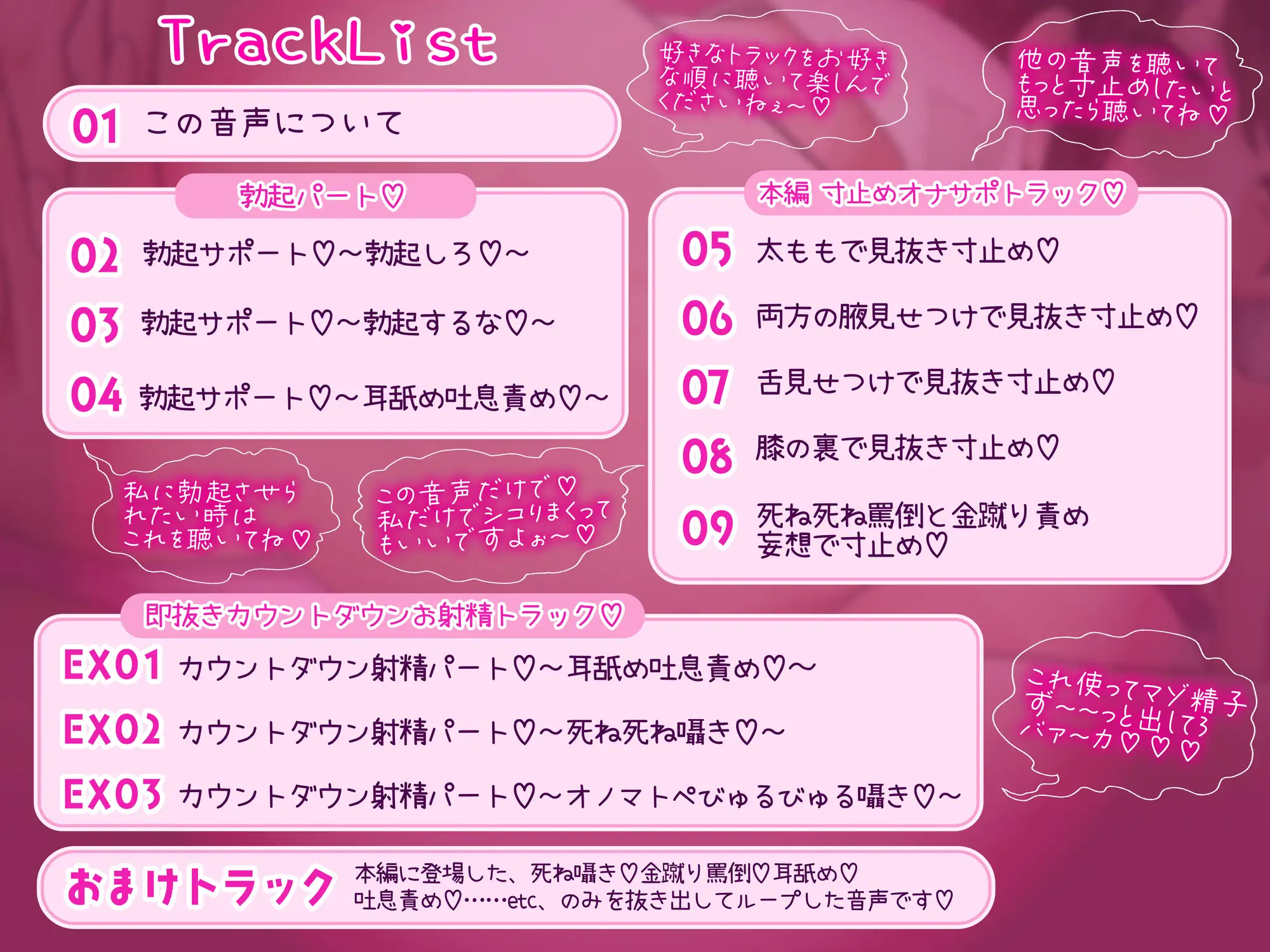 【CGイラスト集65P特典付き♡】短時間でサクッと見抜き寸止めオナニーができちゃうマゾ向けオナサポ音声集♡～私でシコってろ♡このド変態マゾ♡♡♡～ [しこたまちゃれんじ] | DLsite 同人 - R18