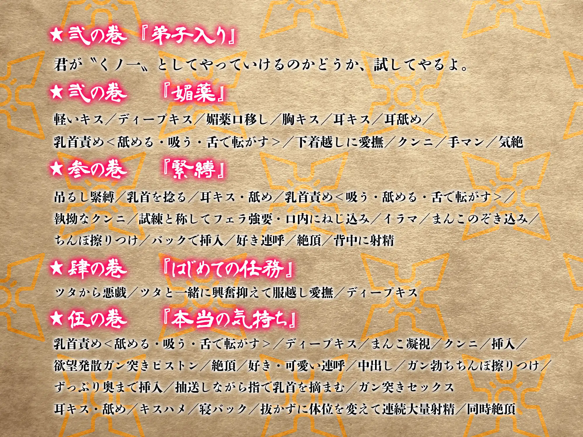 「さ、俺を敵だと思って誘惑してみなよ」恋に堕ちては忍びなし。～現代最強の忍者と『甘くてずるい』エッチ♡♡な房中指南～【弱点ガン責め♡ずっぽりとろきゅんイキ我慢】 [天々赦] | DLsite がるまに