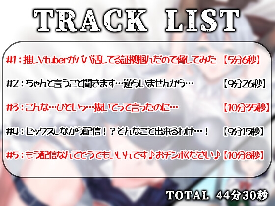 NTR完堕ちVtuber～ガチ恋してる推しVtuberがパパ活してたんで調教してリスナーから寝取ってやった～ [銀娘] | DLsite 同人 - R18