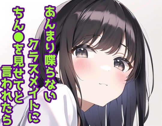 あんまり喋らないクラスメイトにちん●を見せてと言われたら [声☆性☆制] | DLsite 同人 - R18