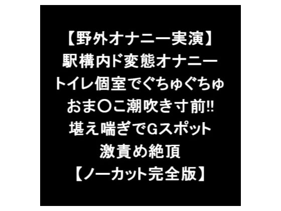 【野外オナニー実演】 駅構内ド変態オナニー トイレ個室でぐちゅぐちゅ おま○こ潮吹き寸前!! 堪え喘ぎでGスポット 激責め絶頂 【ノーカット完全版】 [LOVE&HATE] | DLsite 同人 - R18