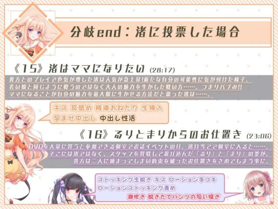 【舐め特化】ファン投票アイドルセンターオーディション～大量に投票券を持ってたら全員とヤれちゃいました♪～【たっぷり約7時間半】 [ブラックマの嫁] | DLsite 同人 - R18