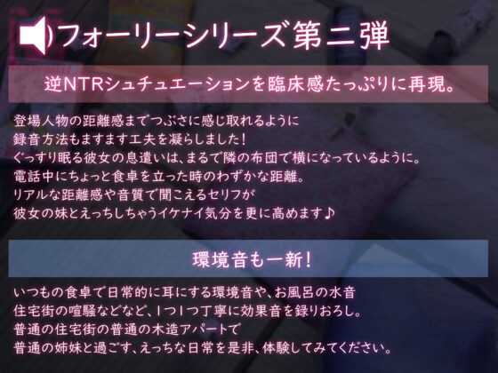 最近、彼女の妹がやたらエロい。内緒の逆寝取られだらだらえっち。【フォーリーサウンド】(シロイルカ) - FANZA同人