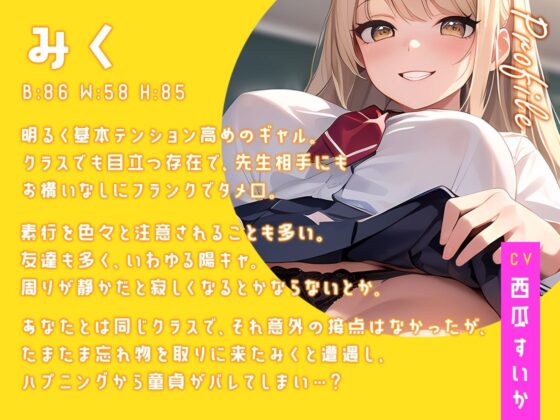 【ギャル×童貞】クラスメイトはビッチギャル！病みつき濃厚おまんこレッスン♪【即ヌキショート】(ティッシュどーぞ。) - FANZA同人